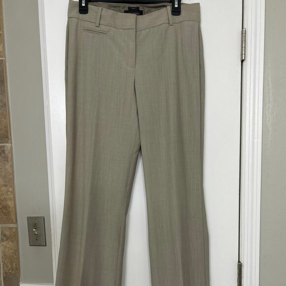 Talbots Seasonless Wool Blend Curvy Fit Taupe Trouser Pants 6L Beige Taupe New - Picture 3 of 11